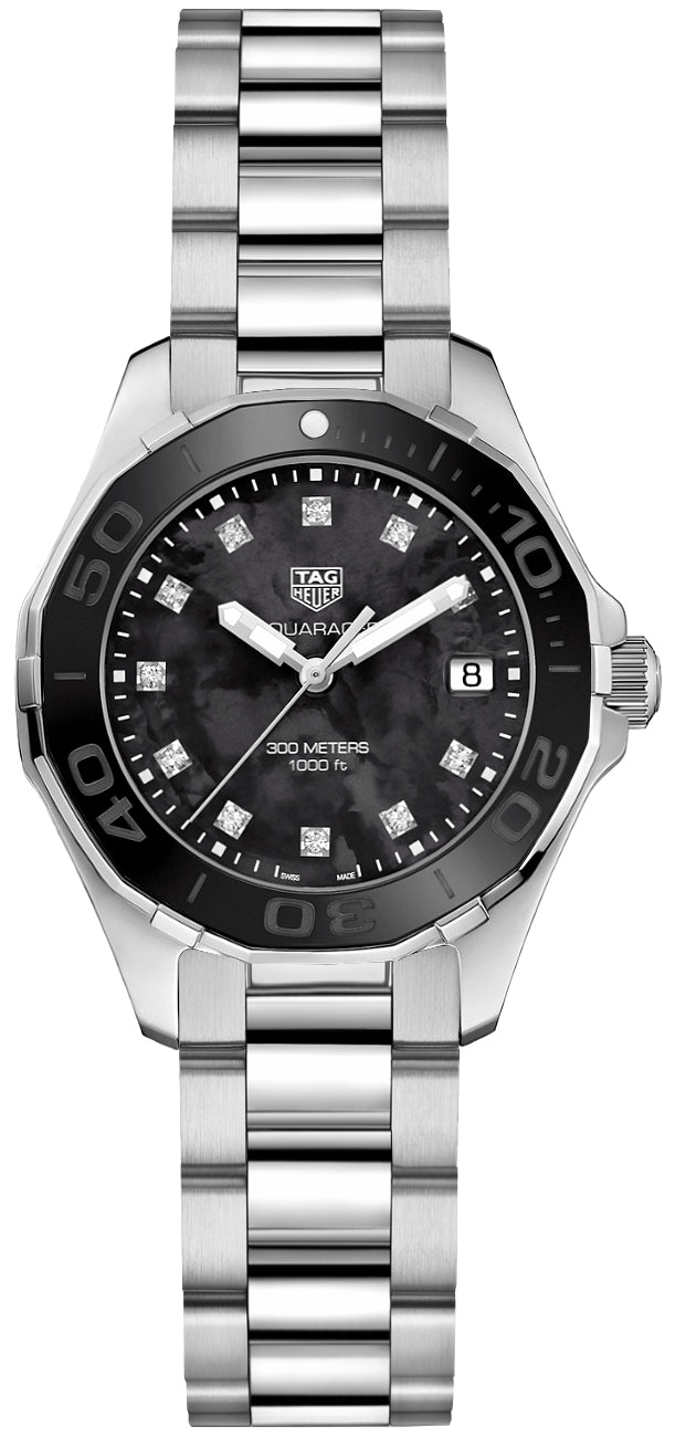 TAG HEUER Aquaracer Black Pearl And Diamond Ladies Watch Way131M.Ba0748 1