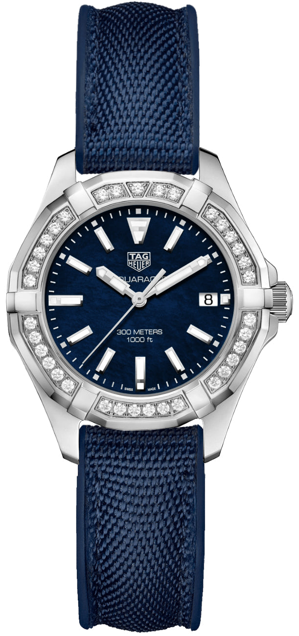 TAG HEUER Aquaracer Blue Pearl & Diamond Women'S Watch Way131N.Ft6091 1