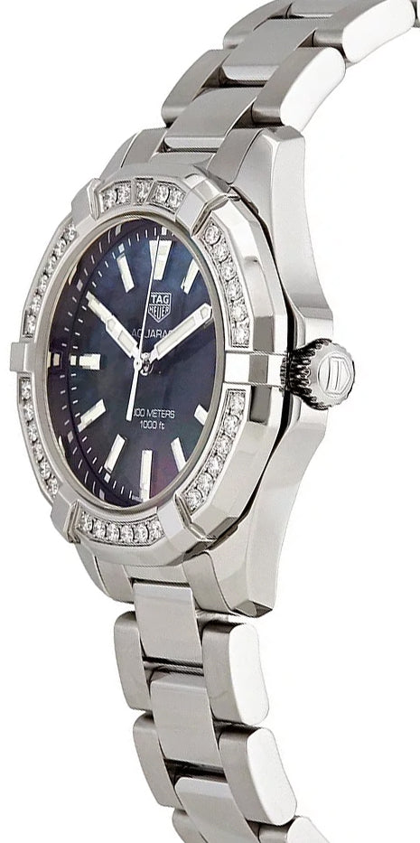 TAG HEUER Aquaracer Black Pearl Women'S Luxury Watch Way131P.Ba0748 2