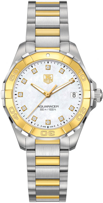 TAG HEUER Aquaracer White Pearl Ladies Watch Way1351.Bd0917 1