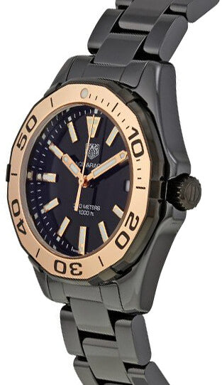 TAG HEUER Aquaracer 300M Black & Rose Gold Ladies Watch Way1355.Bh0716 2