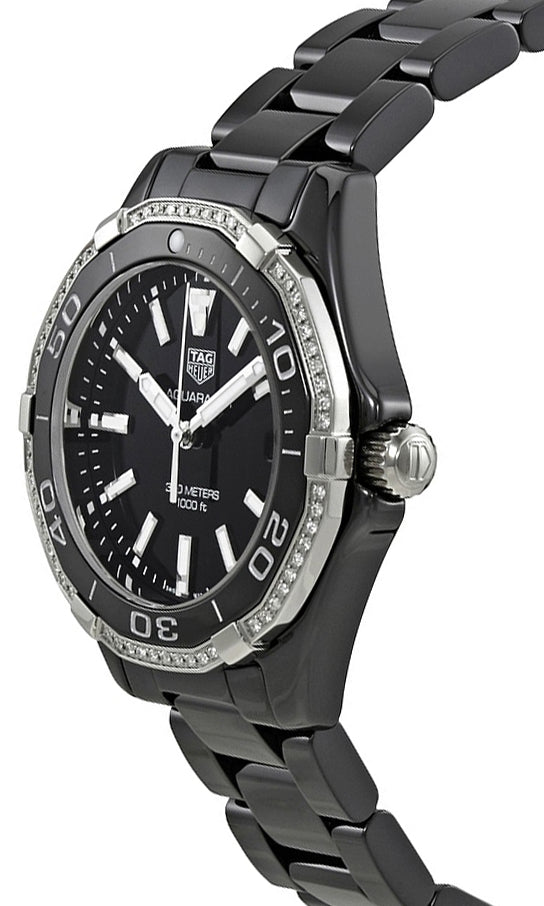 TAG HEUER Aquaracer Diamond Black Ceramic Women'S Watch Way1395.Bh0716 2