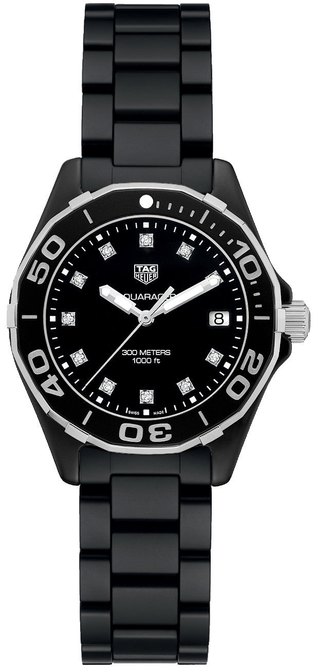 TAG HEUER Aquaracer Diamond Black Dial Ladies Luxury Watch Way1397.Bh0743 1