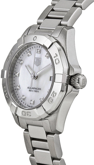 TAG HEUER Aquaracer White Pearl Diamond Ladies Watch Way1413.Ba0920 2