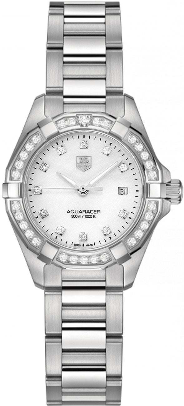 TAG HEUER Aquaracer Ladies Watch White Pearl & Diamond Way1414.Ba0920 1