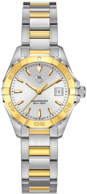 TAG HEUER Aquaracer Gold & Steel Ladies Luxury Watch Way1455.Bd0922 1