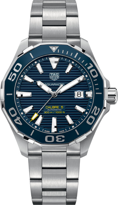 TAG HEUER Aquaracer Blue Dial 300M Authentic Men'S Watch Way201B.Ba0927 1