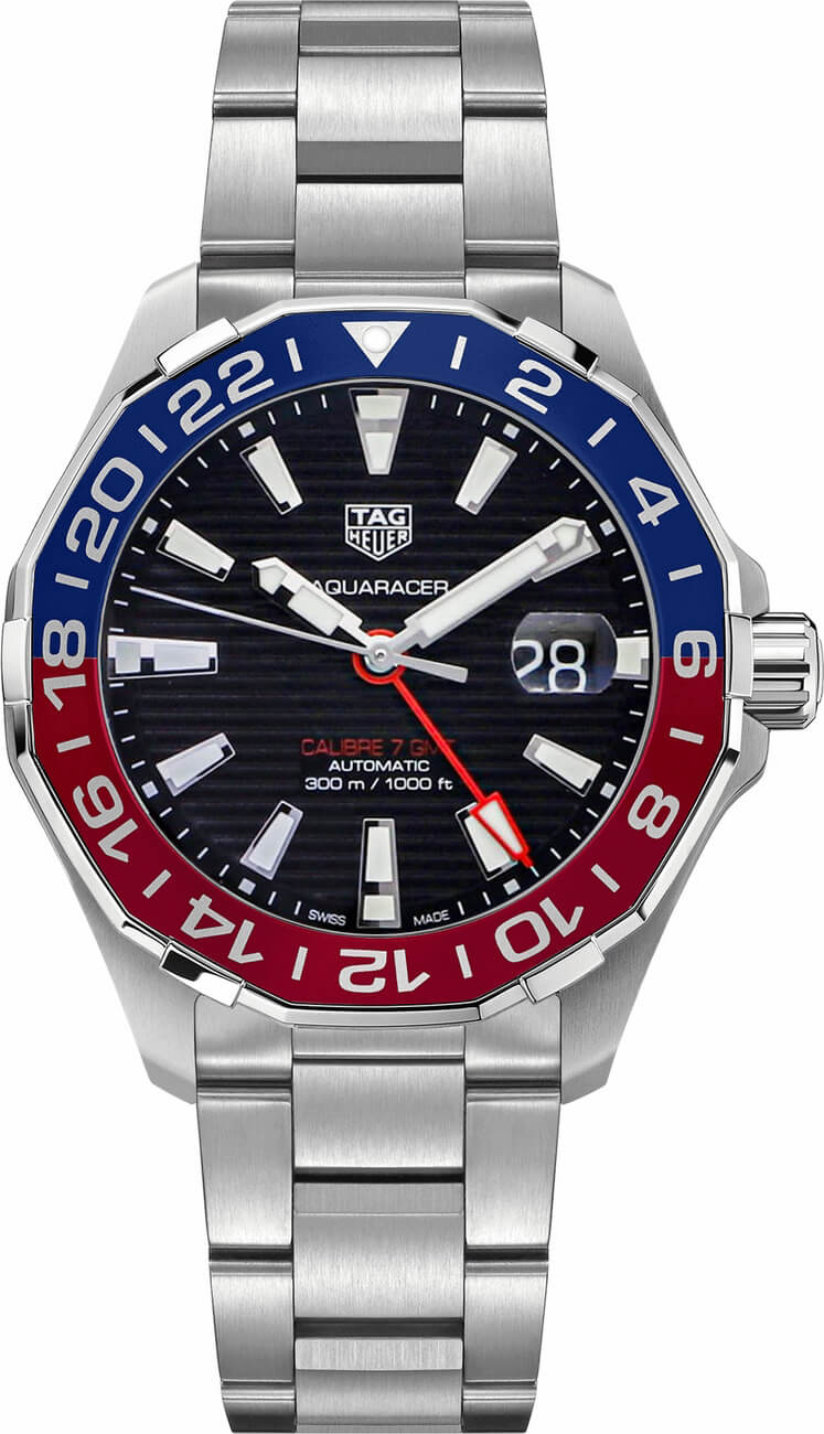 TAG HEUER Aquaracer Calibre 7 Gmt New Men'S Pepsi Watch Way201F.Ba0927 1