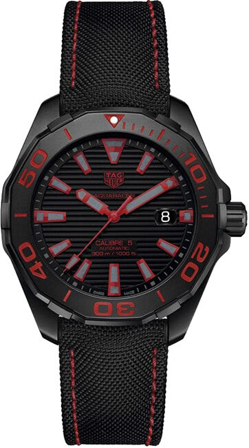 TAG HEUER Aquaracer Calibre 5 Automatic Black Dial Men'S Watch Way208A.Fc6381 1