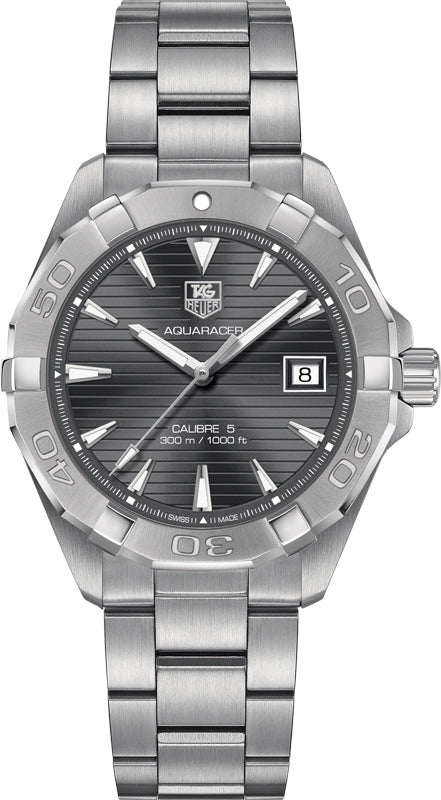 TAG HEUER Aquaracer Guilloche Grey Dial Calibre 5 Men'S Watch Way2113.Ba0928 1