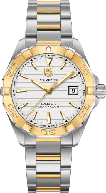 TAG HEUER Aquaracer Calibre 5 White Dial Steel Men'S Watch Way2151.Bd0912 1