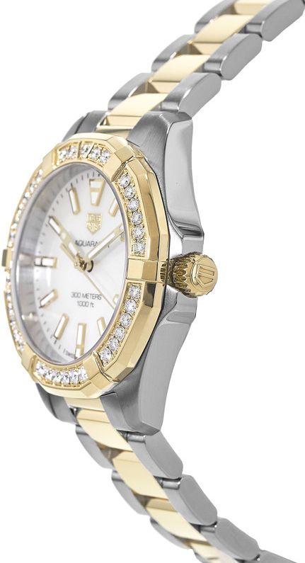 TAG HEUER Aquaracer Diamond And Gold Women'S Luxury Watch Wbd1321.Bb0320 2