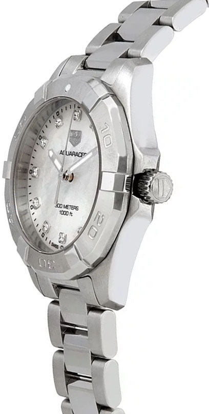 TAG HEUER Aquaracer White Pearl & Diamond Dial Women'S Watch Wbd1314.Ba0740 2