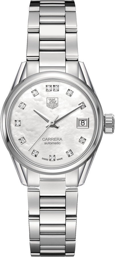 TAG HEUER Carrera Pearl & Diamond Dial Women'S Luxury Watch War2414.Ba0770 1