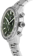 TAG HEUER Carrera Automatic Chronograph Green Dial Men'S Watch Cbn2A10.Ba0643 2