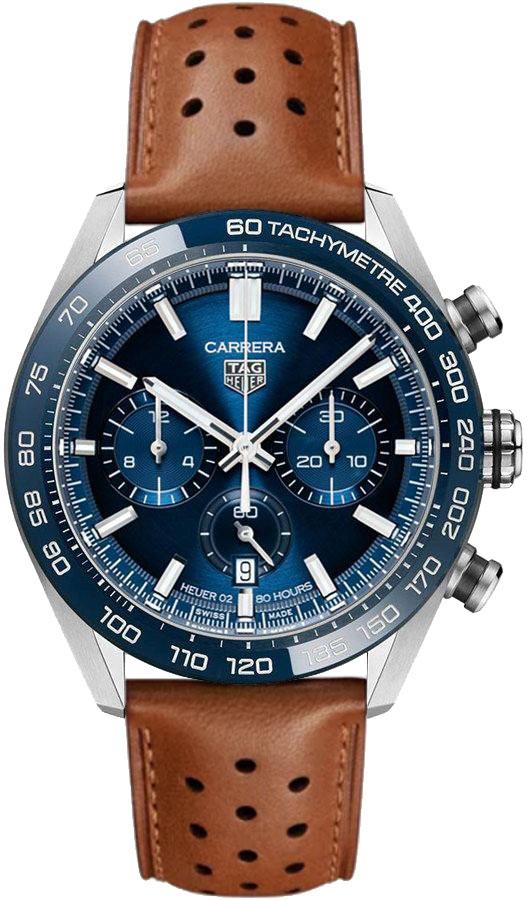TAG HEUER Carrera Brown Leather Strap Men'S Watch Cbn2A1A.Fc6537 1