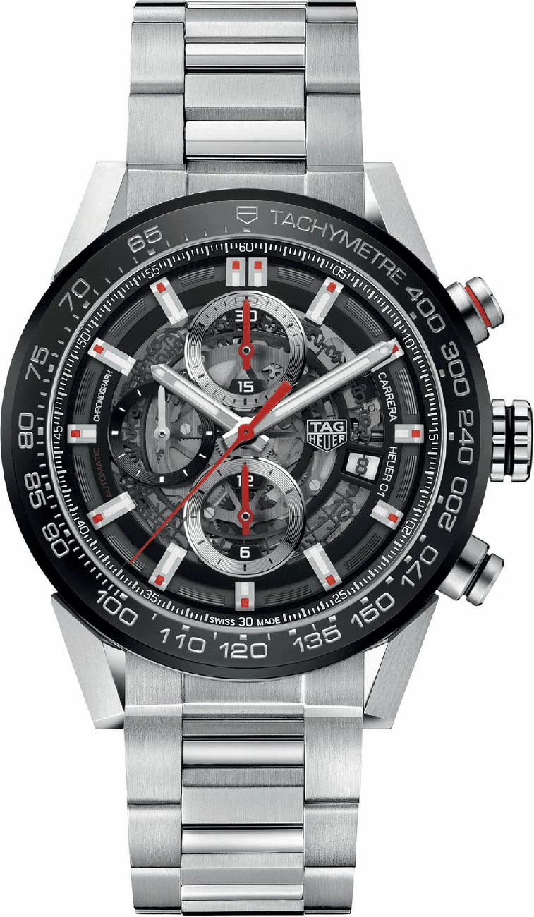 TAG HEUER Carrera Skeleton Black Dial Save Men'S Watch Car201V.Ba0766 1