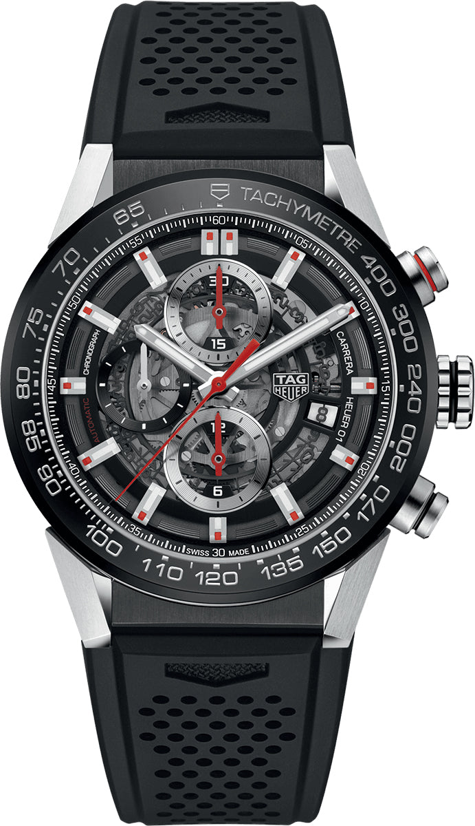 TAG HEUER Carrera Black Dial Automatic Chronograph Men'S Watch Car201V.Ft6046 1