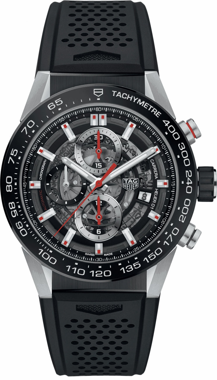 TAG HEUER Carrera Skeleton Black Dial Automatic Men'S Watch Car201V.Ft6087 1