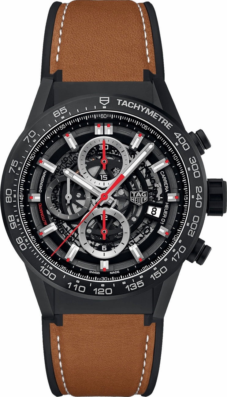 TAG HEUER Carrera Chronograph Black Dial Men'S Luxury Watch Car2090.Ft6124 1