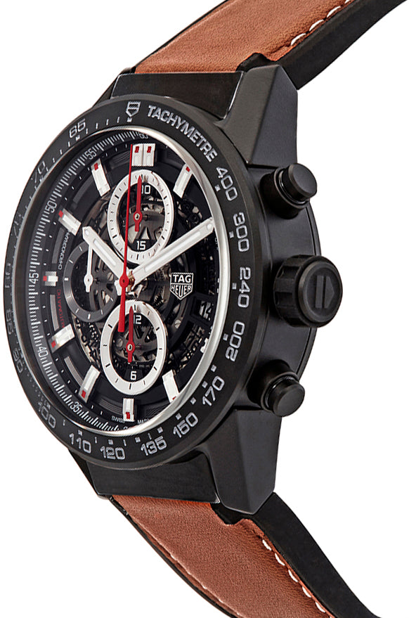 TAG HEUER Carrera Chronograph Black Dial Men'S Luxury Watch Car2090.Ft6124 2