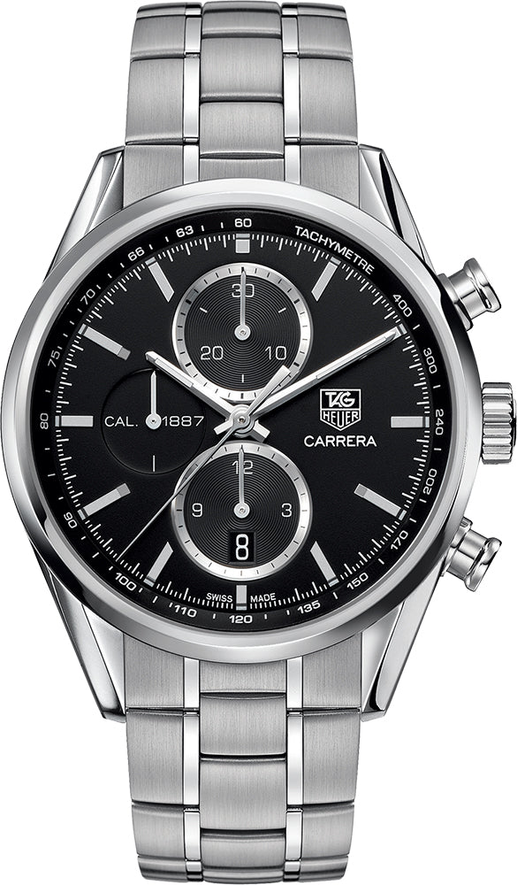 TAG HEUER Carrera Black Dial Stainless Steel Men'S Watch Car2110.Ba0720 1