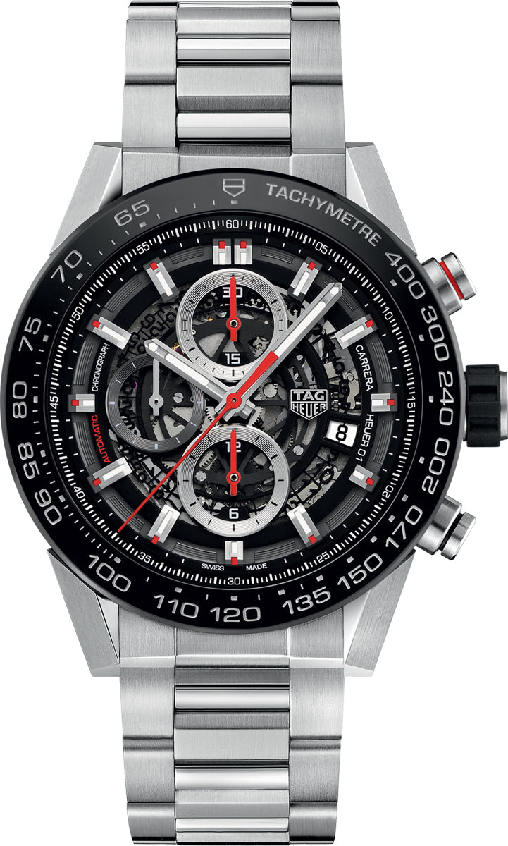 TAG HEUER Carrera Automatic Black Dial Steel Men'S Watch Car2A1W.Ba0703 1