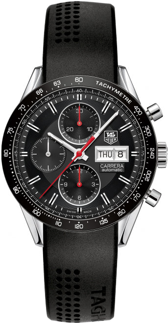 TAG HEUER Carrera Black Dial Steel Men'S Watch Cv201Ah.Ft6014 1