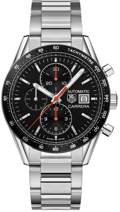 TAG HEUER Carrera Black Dial Men'S Watch Cv201Am.Ba0723 1