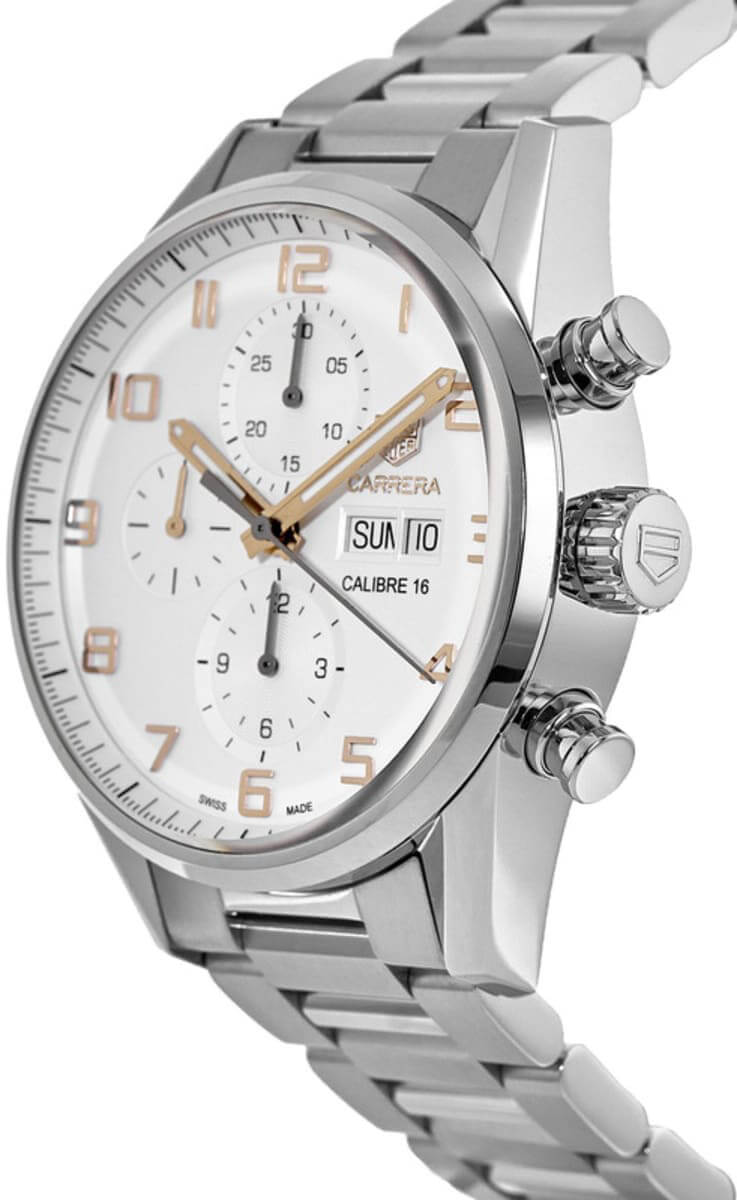 TAG HEUER Carrera Chronograph Silver Dial Men'S Watch Cv2A1Ac.Ba0738 2