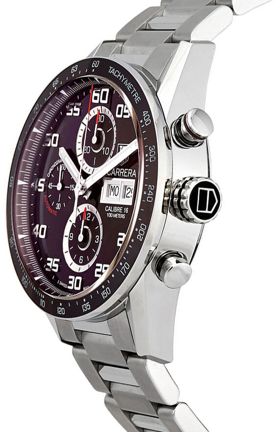 TAG HEUER Carrera 43Mm Brown Dial Men'S Watch Cv2A1S.Ba0799 2