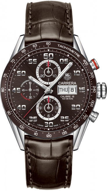 TAG HEUER Carrera Calibre 16 Brown Dial Men'S Watch Cv2A1S.Fc6236 1