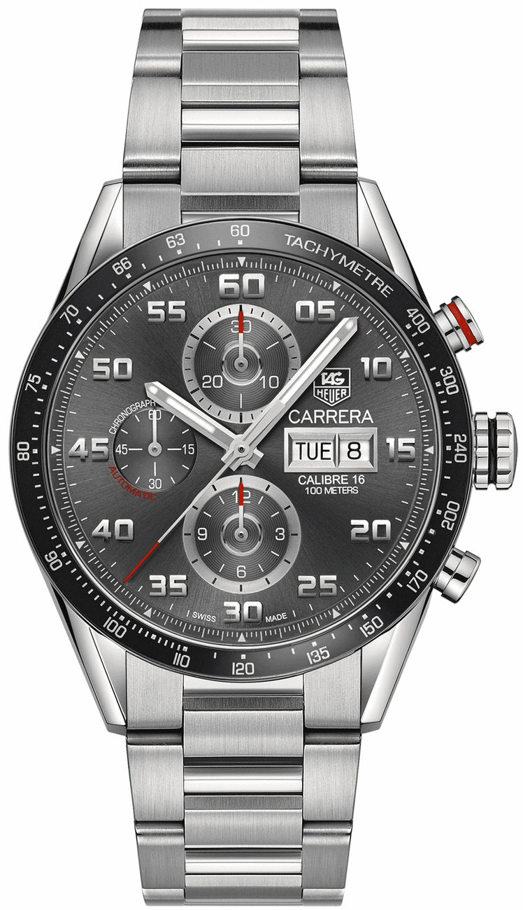 TAG HEUER Carrera Chronograph Anthracite Dial Men'S Watch Cv2A1U.Ba0738 1