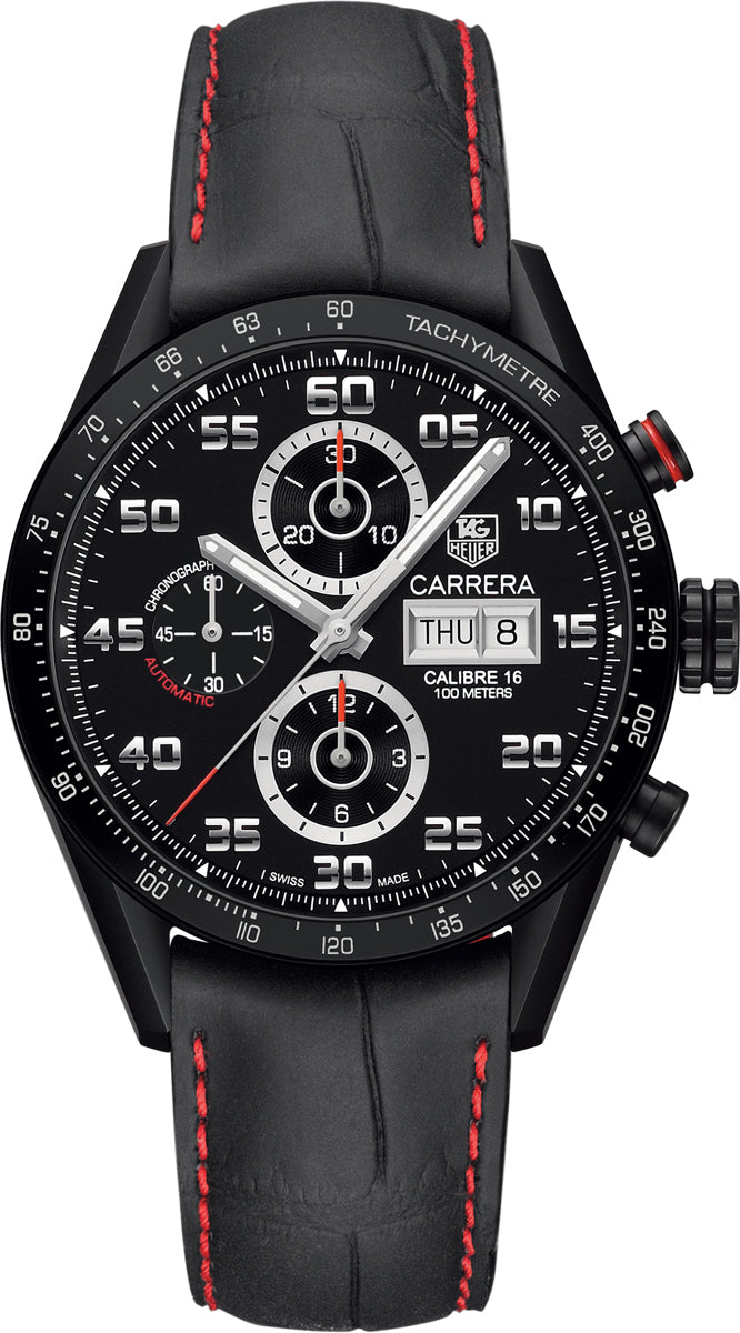 TAG HEUER Carrera Day-Date 43Mm Black Dial Men'S Watch Cv2A81.Fc6237 1