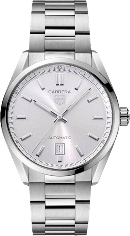 TAG HEUER Carrera Date Silver Dial Steel Men'S Watch Wbn2111.Ba0639 1