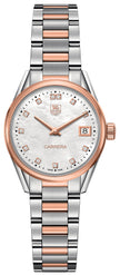 TAG HEUER Carrera Pearl White Diamond Dial Women'S Luxury Watch War1352.Bd0779 1