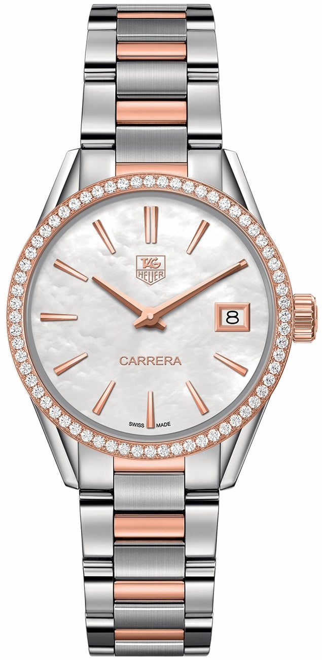 TAG HEUER Carrera Solid Rose Gold & Stainless Women'S Watch War1353.Bd0774 1
