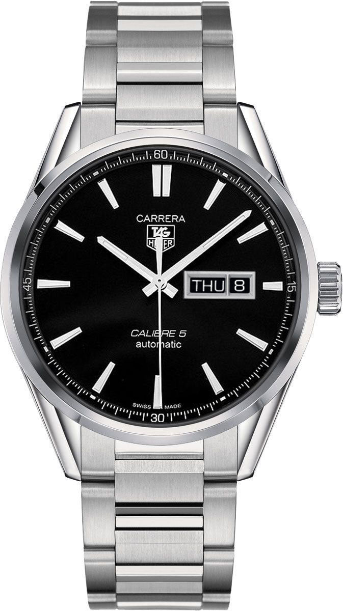 TAG HEUER Carrera Calibre 5 Automatic Black Dial Men'S Watch War201A.Ba0723 1