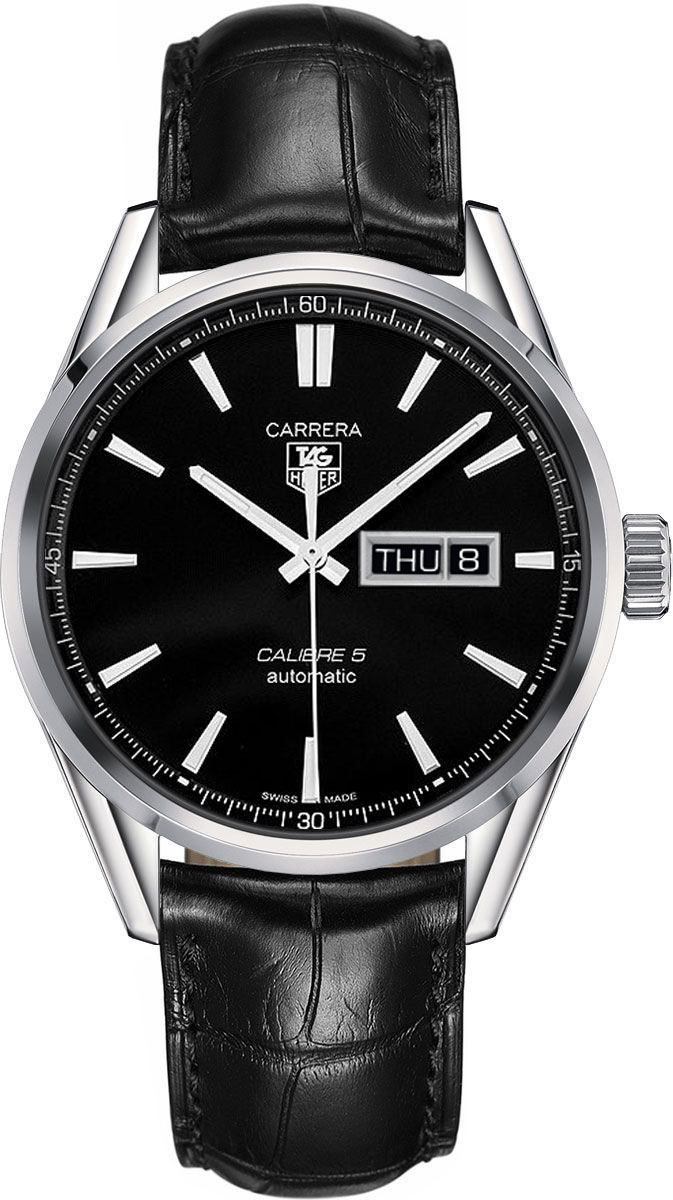 TAG HEUER Carrera Black Leather 41Mm Men'S Watch War201A.Fc6266 1
