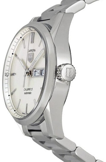 TAG HEUER Carrera Day Date Silver Dial Men'S Watch War201B.Ba0723 2
