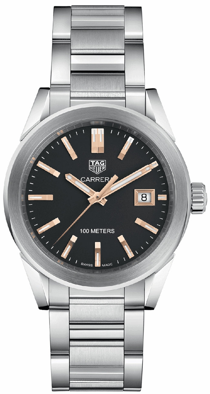 TAG HEUER Carrera Black Dial Stainless Ladies Watch Wbg1311.Ba0758 1