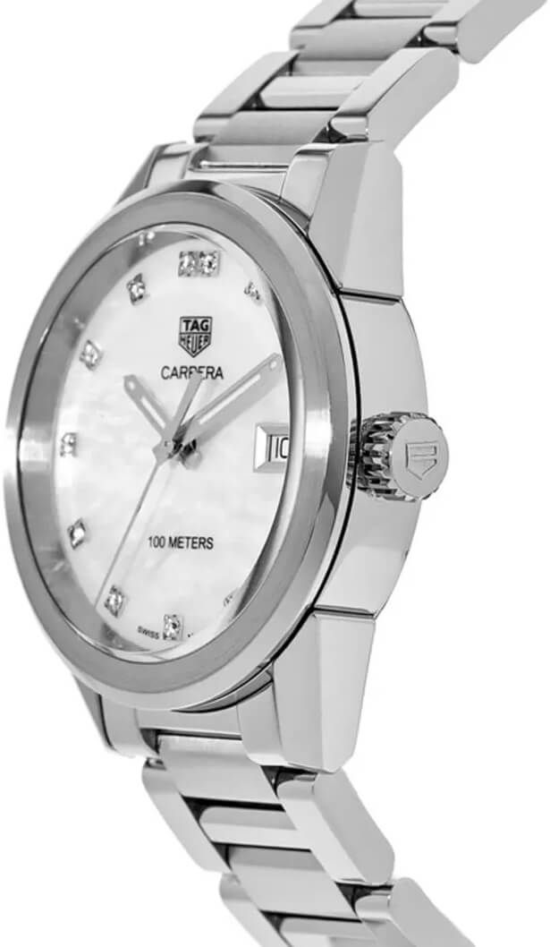 TAG HEUER Carrera Mother Of Pearl Diamond Women'S Watch Wbg1312.Ba0758 2