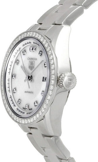 TAG HEUER Carrera 27Mm Diamond Women'S Watch Wv2413.Ba0793 2
