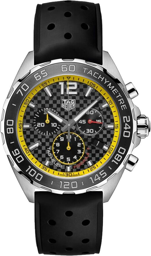 TAG HEUER Formula 1 Black Rubber Strap Men'S Watch Caz101Ac.Ft8024 1