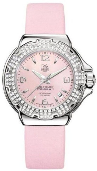TAG HEUER Formula 1 Pink Dial Ladies Watch Wac1216.Bc0841 1