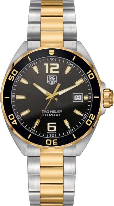TAG HEUER Formula 1 Black Dial Two-Tone Men'S Watch Waz1121.Bb0879 1