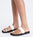 TORY BURCH Toe Ring Slide - Cloud / Perfect Black
