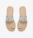 TORY BURCH Toe Ring Slide - Silver Chanterelle Mushroom