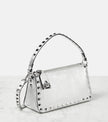 [AT India] VALENTINO Small Rockstud Grainy Calfskin Crossbody Bag - Silver