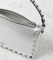 [AT India] VALENTINO Small Rockstud Grainy Calfskin Crossbody Bag - Silver